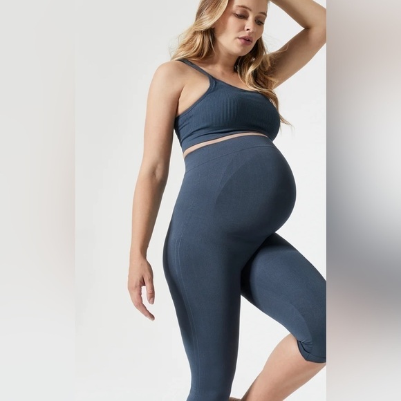 Blanqui Maternity Belly Support Grey Leggings - Picture 1 of 6